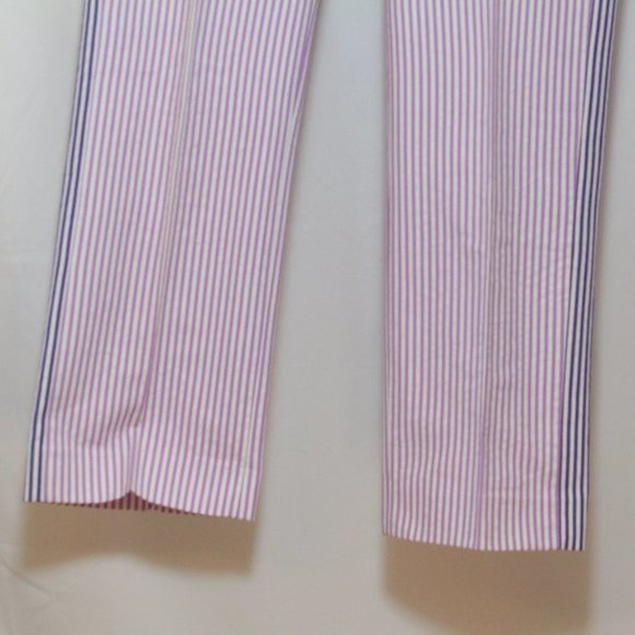 J Crew Purple Seersucker Crop Pants - Picture 3 of 5
